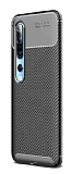 Eiroo Rugged Carbon Xiaomi Mi 10 Siyah Silikon Klf