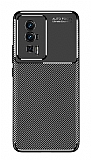 Eiroo Rugged Carbon Xiaomi Poco F5 Pro Ultra Siyah Silikon Kılıf