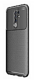 Eiroo Rugged Carbon Xiaomi Redmi 9 Siyah Silikon Kılıf