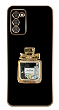 Eiroo Samsung Galaxy A02s Kare Parfüm Siyah Silikon Kılıf