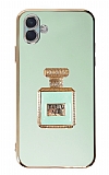 Eiroo Samsung Galaxy A04 Aynalı Parfüm Standlı Yeşil Silikon Kılıf