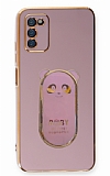 Eiroo Samsung Galaxy A03s Baby Panda Standl Mor Silikon Klf