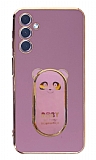 Eiroo Samsung Galaxy A24 4G Baby Panda Standl Mor Silikon Klf