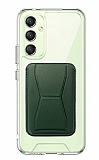 Eiroo Samsung Galaxy A24 4G Yeşil Kartlıklı Standlı Ultra Koruma Kılıf