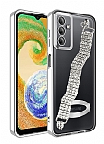 Eiroo Samsung Galaxy A24 Su Yolu Zincirli Silver Silikon Kılıf