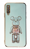 Eiroo Samsung Galaxy A30S Candy Bear Standl Yeil Silikon Klf
