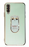 Eiroo Samsung Galaxy A50 Baby Panda Standl Yeil Silikon Klf
