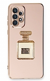 Eiroo Samsung Galaxy A72 / A72 5G Aynalı Parfüm Standlı Pembe Silikon Kılıf