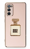 Eiroo Samsung Galaxy S20 FE Aynalı Parfüm Standlı Pembe Silikon Kılıf