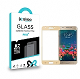 Eiroo Samsung Galaxy J7 / Galaxy J7 Core Tempered Glass Full Gold Cam Ekran Koruyucu