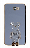 Eiroo Samsung Galaxy J7 Prime Baby Bear Standl Mavi Silikon Klf