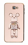 Eiroo Samsung Galaxy J7 Prime Candy Bear Standl Pembe Silikon Klf