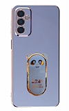 Eiroo Samsung Galaxy M23 Baby Panda Standl Mavi Silikon Klf