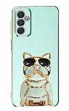 Eiroo Samsung Galaxy M23 Bulldog Standl Yeil Silikon Klf