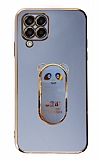 Eiroo Samsung Galaxy M32 Baby Panda Standl Mavi Silikon Klf