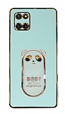 Eiroo Samsung Galaxy Note 10 Lite Baby Panda Standl Yeil Silikon Klf