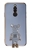 Eiroo Xiaomi Redmi 8 Baby Bear Standl Mavi Silikon Klf