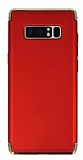 Eiroo Samsung Galaxy Note 8 3ü 1 Arada Gold Kenarlı Kırmızı Silikon Kılıf