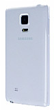 Samsung Galaxy Note Edge Ultra İnce Şeffaf Beyaz Silikon Kılıf