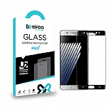 Eiroo Samsung Galaxy Note FE Tempered Glass Curve Siyah Cam Ekran Koruyucu