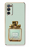 Eiroo Samsung Galaxy S20 FE Taşlı Parfüm Standlı Yeşil Silikon Kılıf