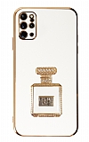 Eiroo Samsung Galaxy S20 Plus Aynalı Parfüm Standlı Beyaz Silikon Kılıf