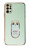 Eiroo Samsung Galaxy S20 Plus Baby Panda Standl Yeil Silikon Klf