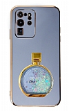 Eiroo Samsung Galaxy S20 Ultra Parfüm Şişesi Standlı Mavi Silikon Kılıf