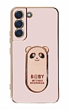 Eiroo Samsung Galaxy S21 Plus Baby Panda Standl Pembe Silikon Klf