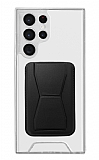 Eiroo Samsung Galaxy S22 Ultra 5G Siyah Kartlıklı Standlı Ultra Koruma Kılıf