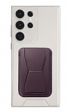 Eiroo Samsung Galaxy S23 Ultra Mor Kartlıklı Standlı Ultra Koruma Kılıf