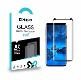 Eiroo Samsung Galaxy S9 Plus Tempered Glass Curve Siyah Cam Ekran Koruyucu