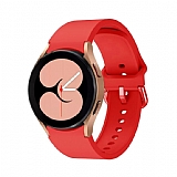 Eiroo Samsung Galaxy Watch 5 Spor Kırmızı Silikon Kordon (44mm)