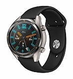 Eiroo Samsung Galaxy Watch Spor Silikon Siyah Kordon (46 mm)