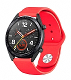 Eiroo Samsung Galaxy Watch Spor Silikon Krmz Kordon (46 mm)