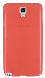 Samsung N7500 Galaxy Note 3 Neo Ultra İnce Şeffaf Nar Çiçeği Silikon Kılıf