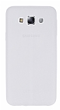 Samsung Galaxy E7 Deri Desenli Ultra İnce Şeffaf Silikon Kılıf