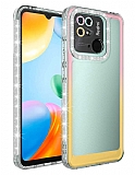 Eiroo Shimmer Xiaomi Poco C40 Kamera Korumal Pembe-Sar Silikon Klf