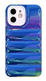Eiroo Shiny Puffer iPhone 11 Mavi Silikon Kılıf
