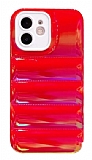 Eiroo Shiny Puffer iPhone 11 Kırmızı Silikon Kılıf