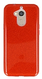 Eiroo Silvery General Mobile GM 8 Simli Kırmızı Silikon Kılıf