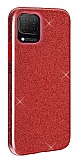 Eiroo Silvery Huawei P40 Lite Simli Kırmızı Silikon Kılıf