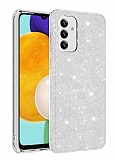 Eiroo Silvery Samsung Galaxy A13 5G Simli Silver Silikon Kılıf