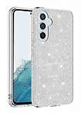Eiroo Silvery Samsung Galaxy A14 Simli Silver Silikon Kılıf