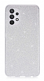 Eiroo Silvery Samsung Galaxy A32 4G Kamera Korumalı Simli Silver Silikon Kılıf