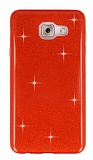 Eiroo Silvery Samsung Galaxy J7 Max Simli Kırmızı Silikon Kılıf