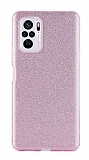 Eiroo Silvery Xiaomi Poco M5s Kamera Korumal Simli Rose Gold Silikon Klf