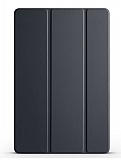 Eiroo Smart Samsung Galaxy Tab S9 FE Kapakl Standl Siyah Deri Klf