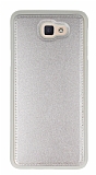 Eiroo Smother Samsung Galaxy J5 Prime Silikon Kenarlı Gold Deri Kılıf