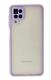 Eiroo Soft Touch Samsung Galaxy A12 Ultra Koruma Mor Kılıf